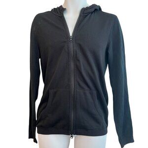 Reigning Champ Hoodie Ladies Medium Black Long Sleeve Full Zip Jacket Waffle Wve
